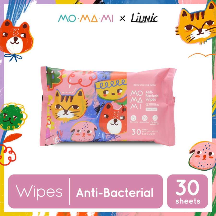 Momami x Liunic Anti Bacterial Wipes 30's