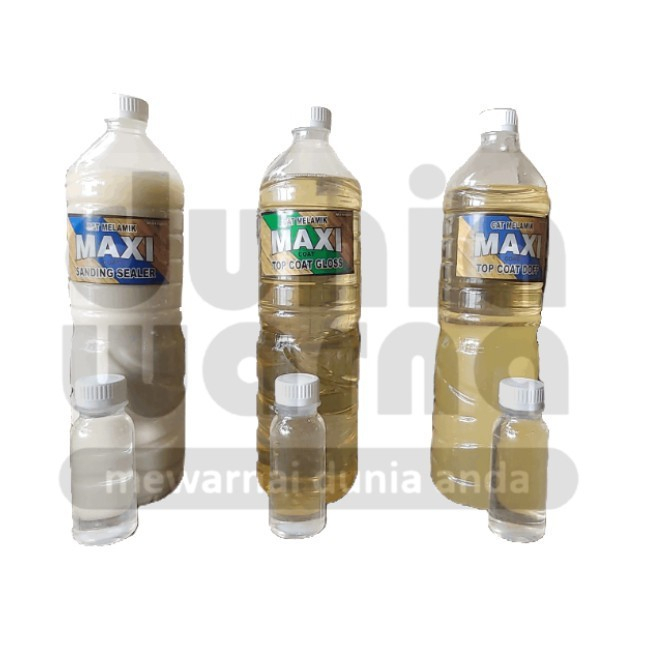 MAXI Melamine/Melamin Sanding/Sending Sealer Clear Gloss/Kilap/Doff/Dof/Matt/Matte Botol Set 1.5kg/1