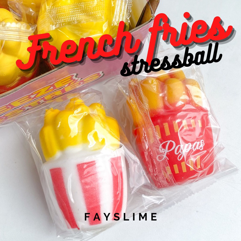 Mainan anak squishy stress ball bentuk French fries| squeeze toy