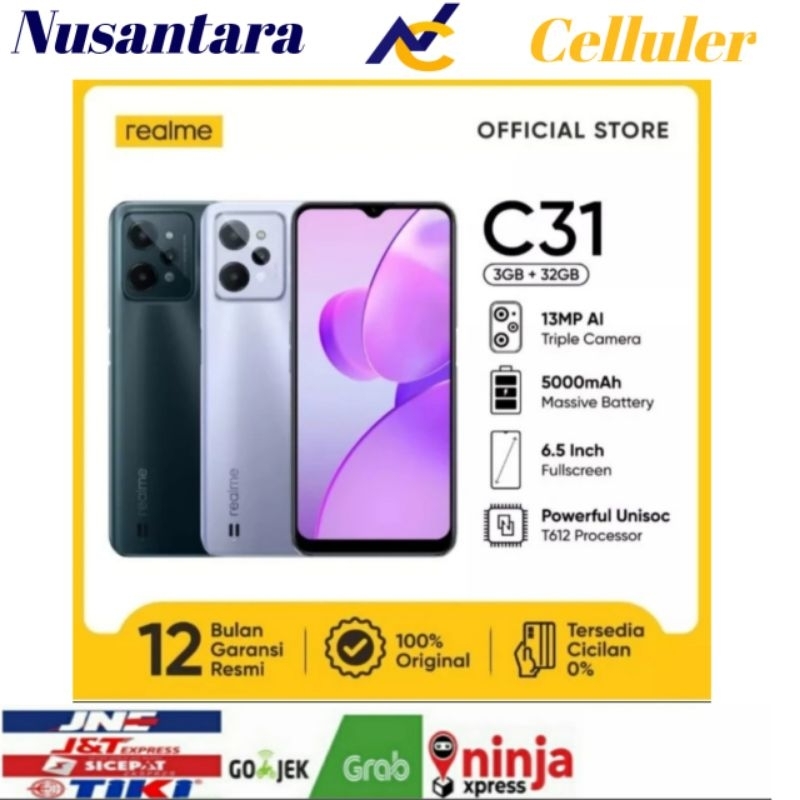 HP REALME C31 RAM 3 GB ROM 32 GB [Realme C31 3/32 GB] Garansi resmi