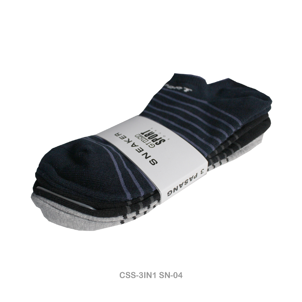 Moteza Kaos Kaki Pria / Ankle Socks - GT Man CCS Sneaker - Isi 1 &amp; Isi 3