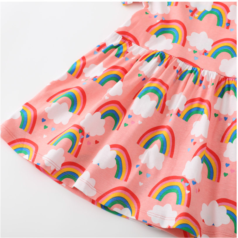 babyfit dress anak perempuan RAINBOW MANIA baju musim panas katun ydm-0403