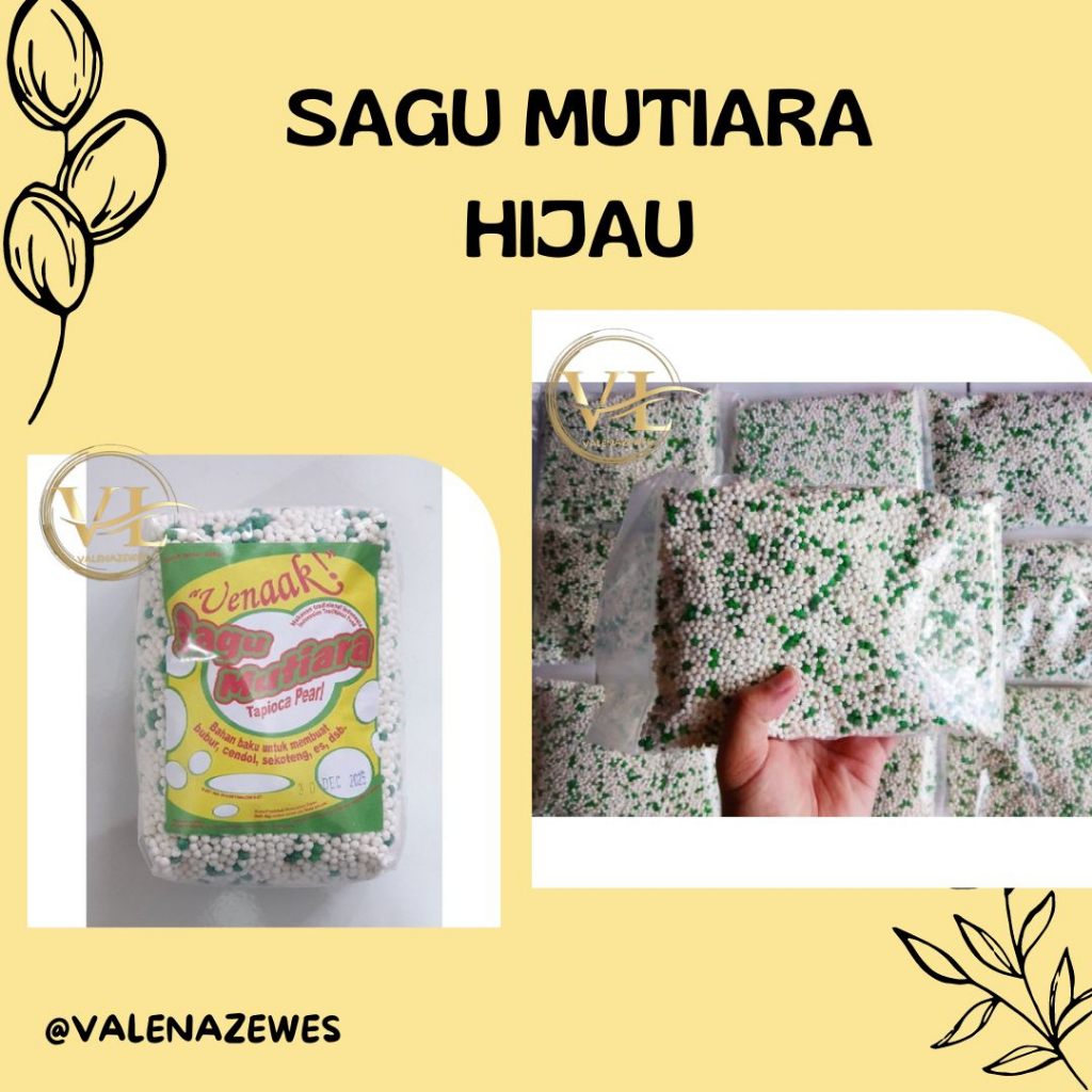 

✅Viral Banget❤ UENAK Sagu Mutiara HIJAU 500 gram | Sagu Mutiara HIJAU 500 gram