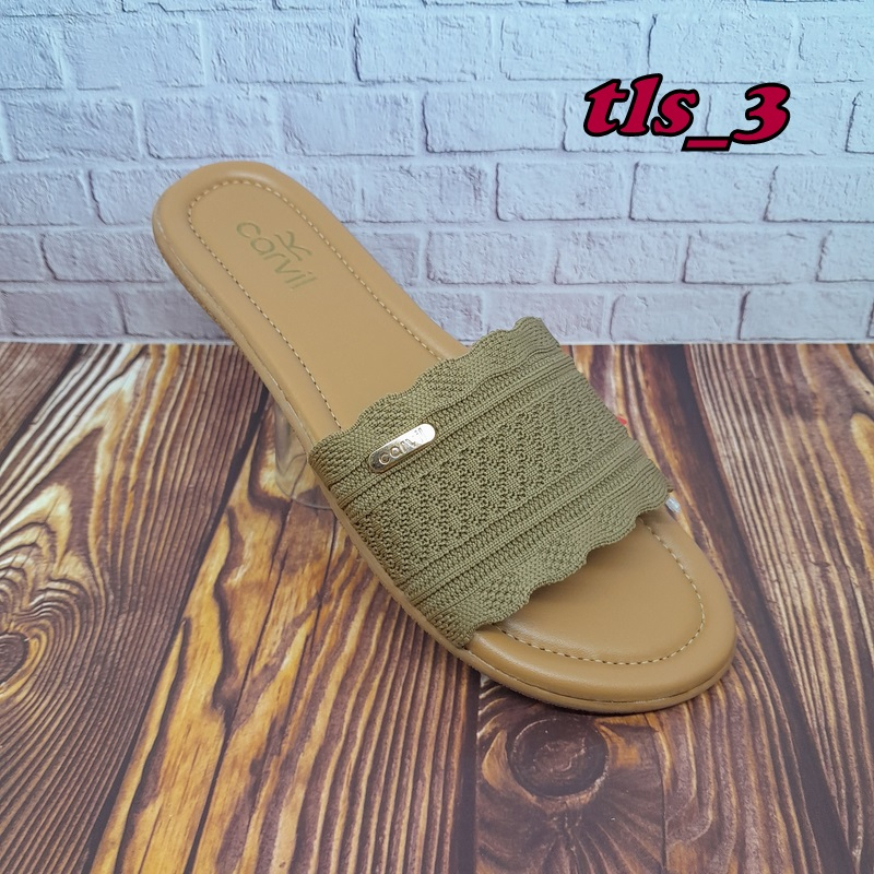 Sandal Carvil Wanita Nazira Alvena Ori 36-40 Sendal Flat Cewek