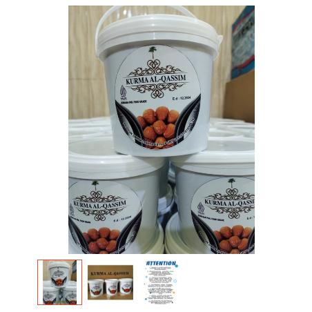 

Kurma kemasan ember paling manis harga murah /KURMA Al-Qassim KEMASAN EMBER / Kurma Sukari Al-Qassim premium