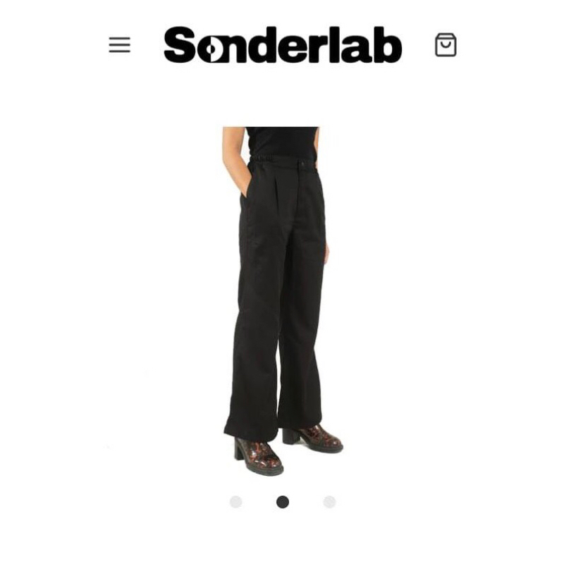 Sonderlab Black Daksa Wide Leg Long Pants [NEW NEGO]