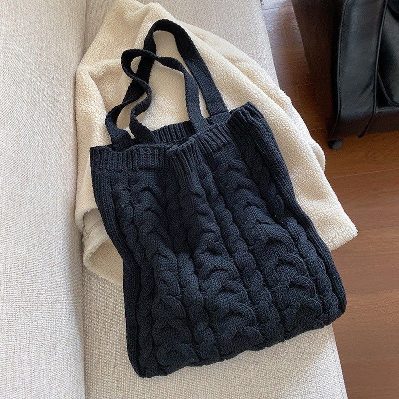Tas Rajut Wanita Tote bag Rajut Ramah Lingkungan Woven Womens Shoulder Bags Ladies