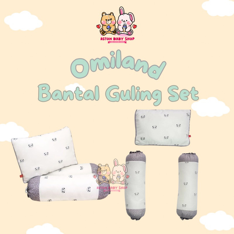 Omiland Bantal Guling Set Panda Series OWB 1143 Bantal Guling Bayi