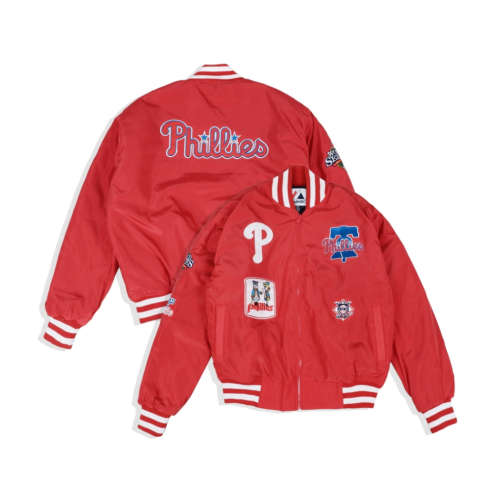 VARSITY JACKET PHILLIES RED AMERICAN FOOTBALL VINTAGE FULL TAG LABEL