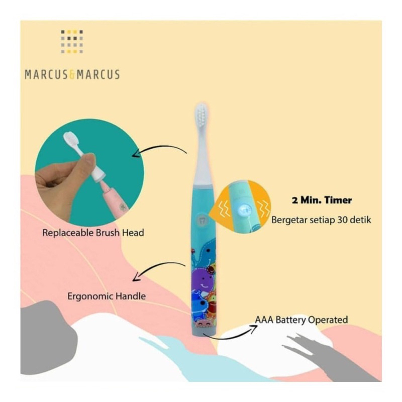 Marcus &amp; Marcus Kids Electric Toothbrush Sikat Gigi Elektrik Anak