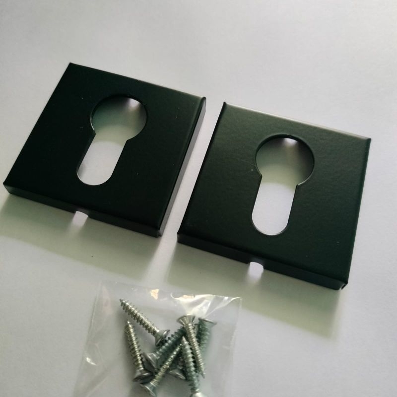 Tutup kunci rumah - penutup kunci stainles model kotak 2 biji