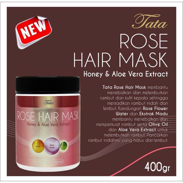 [MASKER RAMBUT | 400GR] [BPOM] Tata Hair Mask Milk Mask Susu / Rose / Smooth Keratin 400 gr_Cerianti