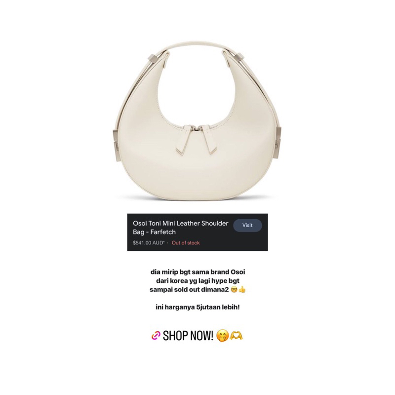 CLOTHIER | Selene Crescent Bag - Tas Bahu Shoulder Bag Trendy Korean