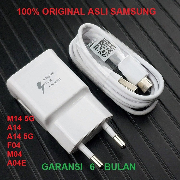 Charger Samsung M14 5G A14 F04 M04 A04e Fast Charging Original 100%