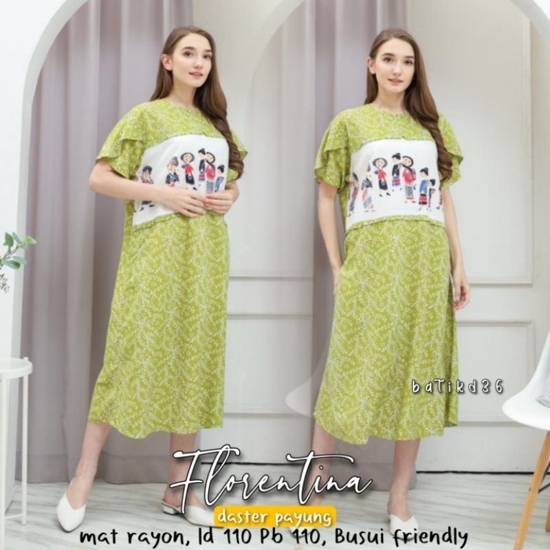 (Semerbak) Baju Tidur Daster Payung Rayon Halus Florentina Jumbo Homedress Piyama santai rumahan kekinian ibu ibu cewek remaja kuliah modern trendi lebaran puasa