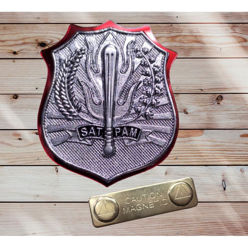 Pin kewenangan sinar akrilik magnet satpam