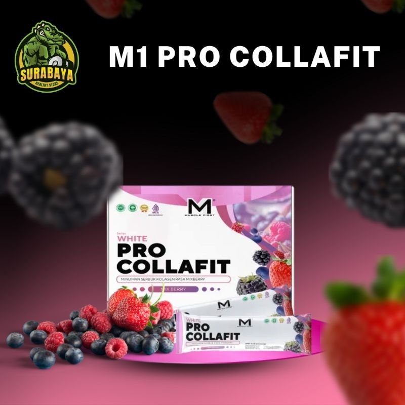 M1 Muscle First Pro Collafit Collagen Sachet 220 Gram Musclefirst Suplemen Glowing Glow Up White Colagen