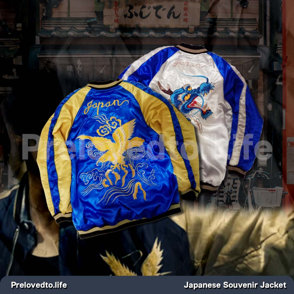 Jaket Sukajan Golden Eagle x Dragon Head Murayama Reversible