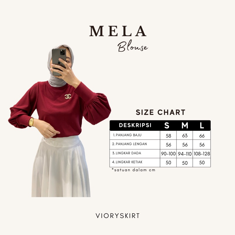 MELA BLOUSE (TERSEDIA SIZE S M L)