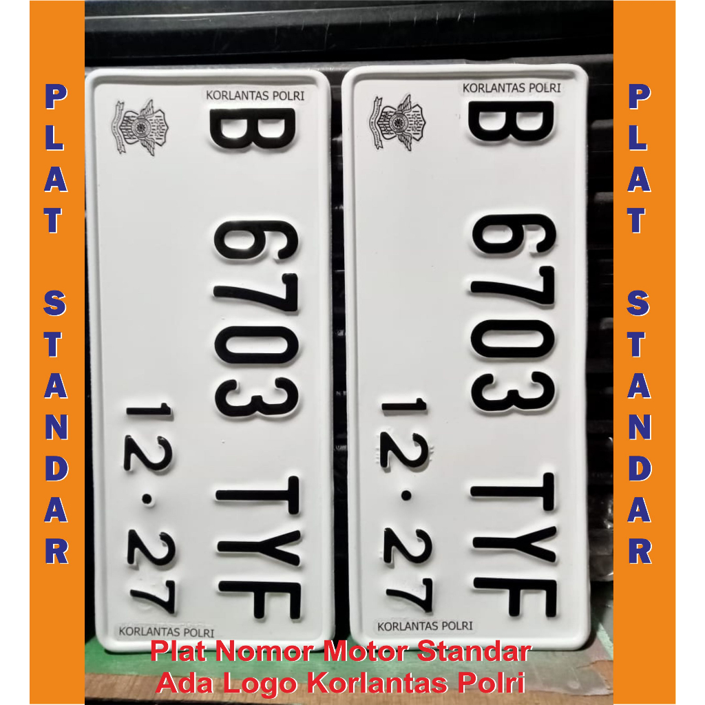 PLAT NOMOR MOTOR STANDAR