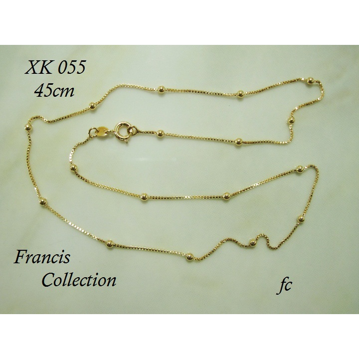 XK 055. Rantai Kalung Lapis Emas model Italy variasi Bola2