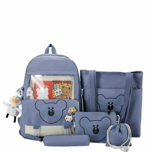 GI 12471 RISCE TAS 5IN1 RANSEL IMPORT WANITA CEWEK PEREMPUAN JAKARTA BATAM SEKOLAH KULIAH LES SD SMP SMUJT