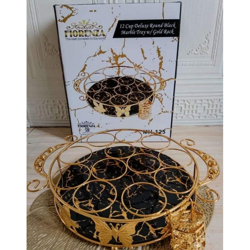 Tempat Aqua Fiorenza Bulat Marble Hitam