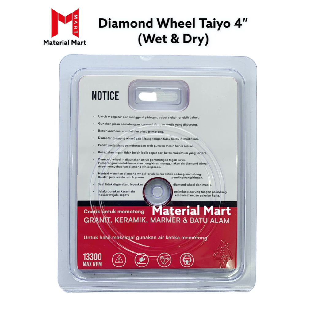 Diamond Wheel Turbo Wet Dry | Mata Gerinda Keramik Granit Basah Kering | Material Mart