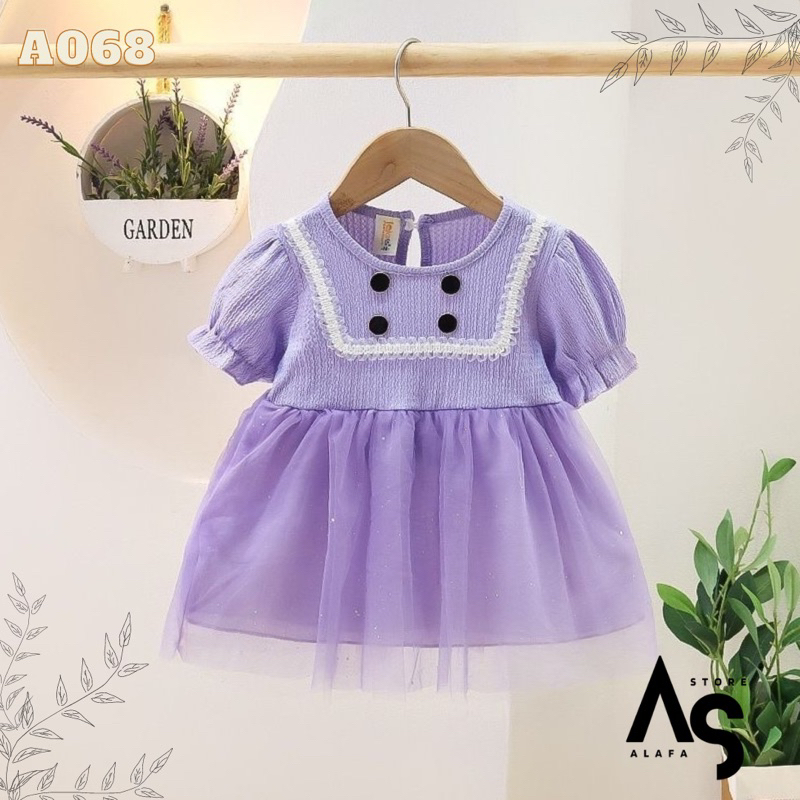 Dress anak perempuan Import lengan pendek A068