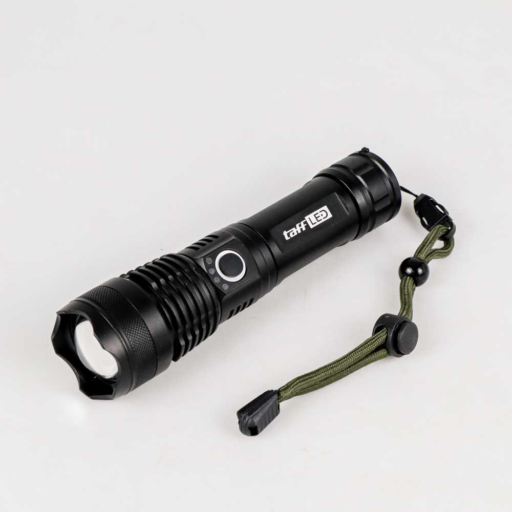 Senter LED Long Range Zoom USB Rechargeable Lampu Zoom Jarak Jauh LED P50