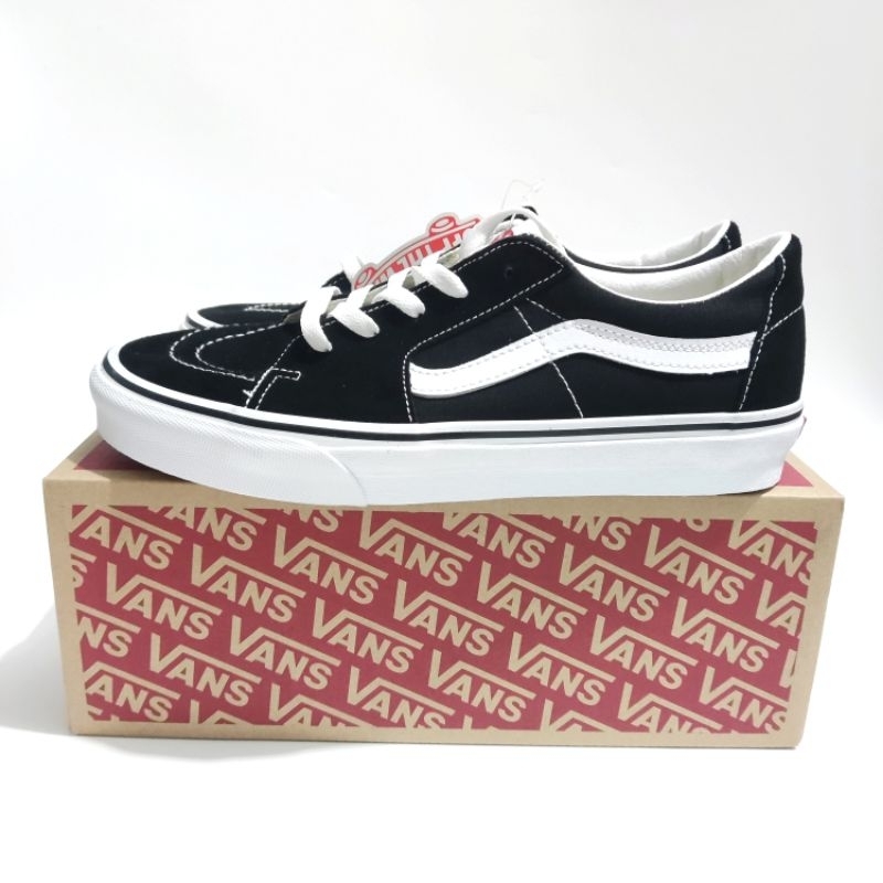 Sk8 Low Black White Classic Original RESMI PT NAVYA