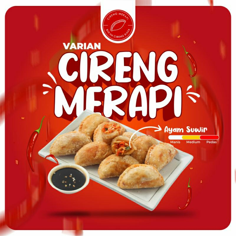 

Cireng Merapi Ayam Suwir (Pedas)