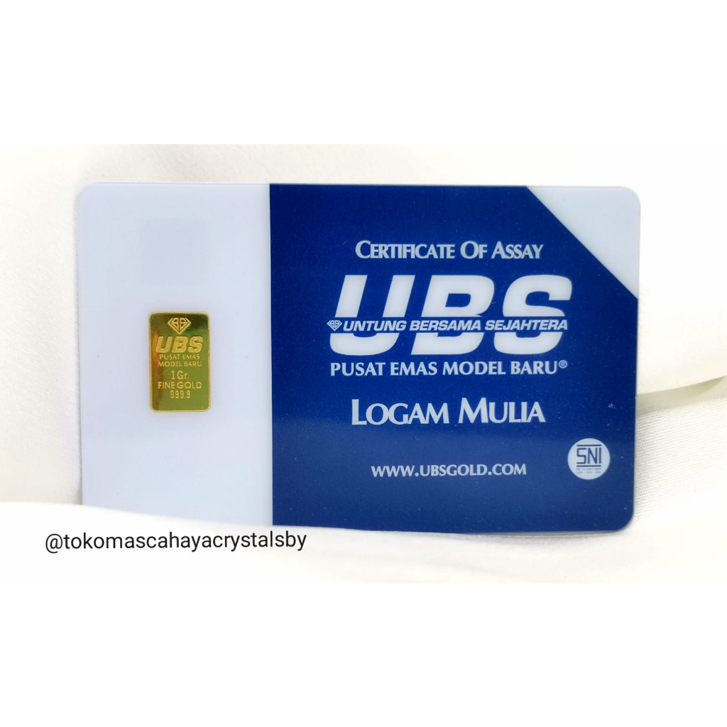 Logam Mulia (LM) Emas 24k UBS 1 Gram 999.9 9999%