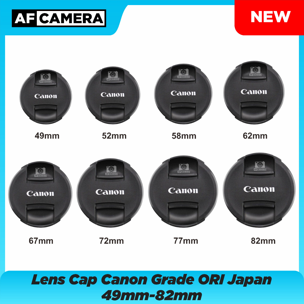 Lens Cap Tutup Depan Lensa Canon Grade ORI 49mm 52mm 58mm 62mm 67mm 72mm 77mm 82mm LensCap EOS M M2 M3 M6 M50 M100 M200 550D 600D 650D 700D 750D 800D 60D 70D 80D 100D 200D 5D 6D 7D 1100D 1200D 1300D 1500D 3000D 4000D