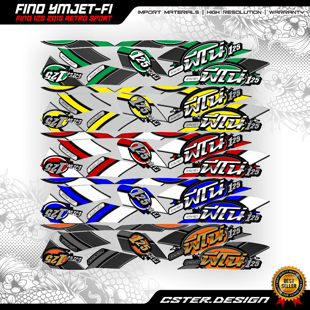 STRIPING FINO YMJET FI fino 125 2015 retro sport