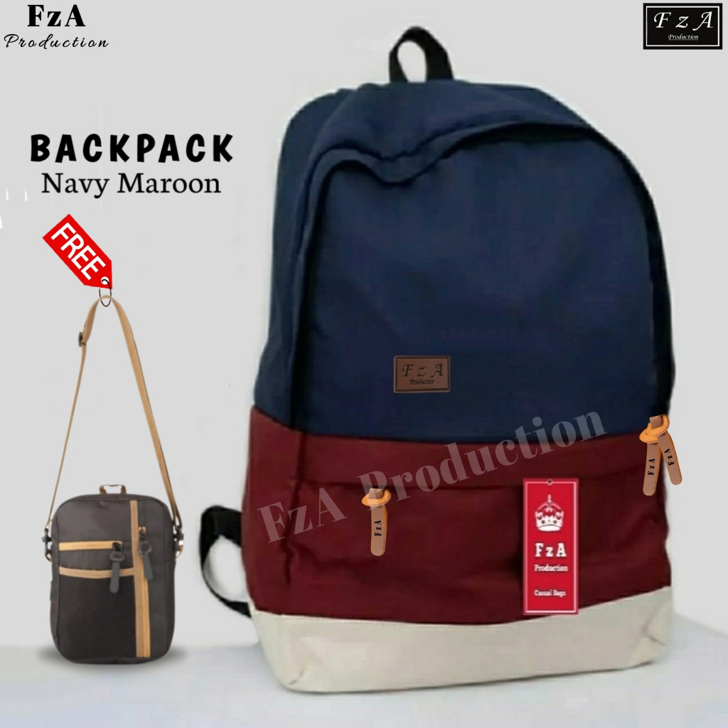 FzA Official - Tas Ransel Distro Original Casual pria Wanita / Tas Ransel Laptop / Backpack Sekolah Kuliah Distro Original Tas Punggung Laptop - NMSL