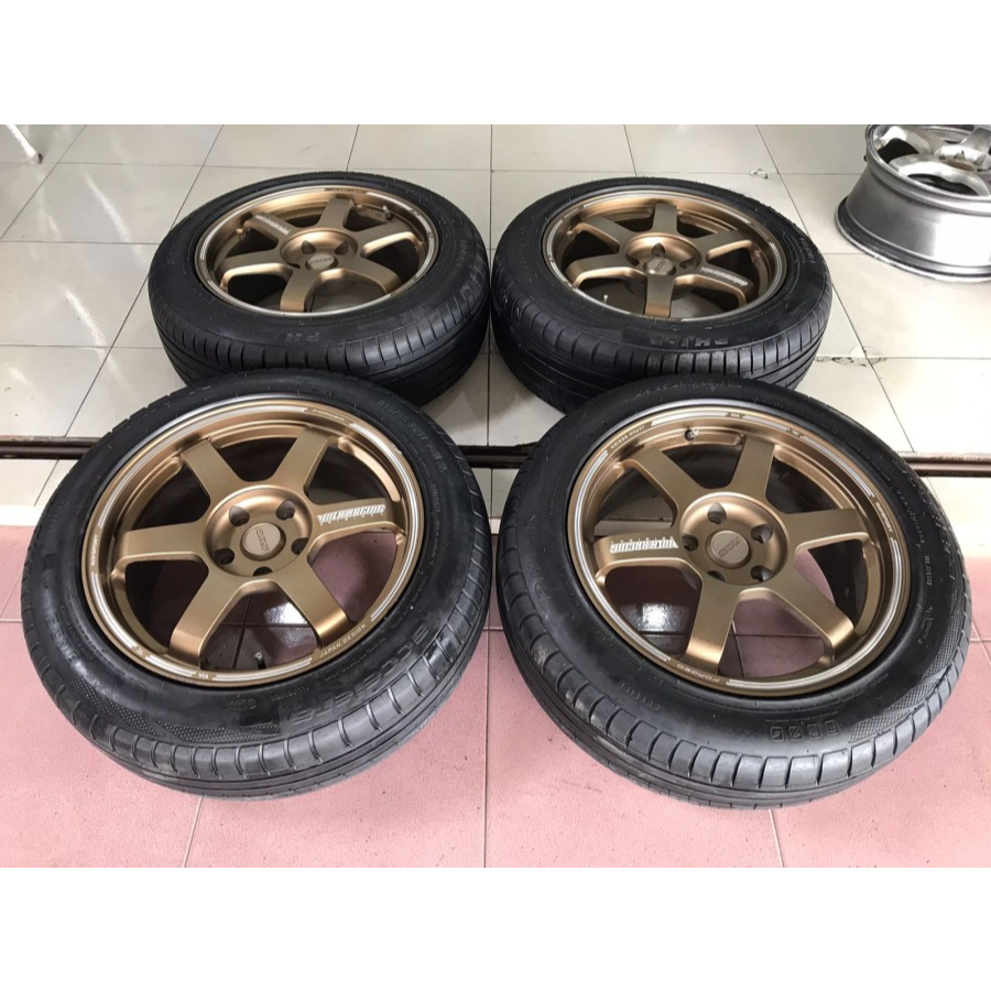 VELG TE37 R17X7,5 PCD 5X114 ET30 + BAN 215 55 R17 HRV, INNOVA, CIVIC