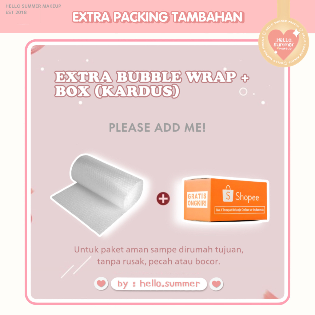 Extra Bubble Wrap &amp; Box Packing Tambahan