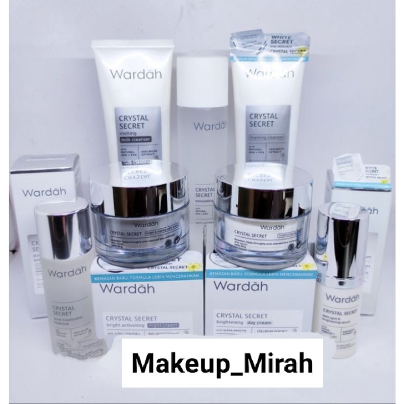WARDAH CRYSTAL SECRET Paket Series Lengkap/ Wardah White Secret Komplit/ Cream
