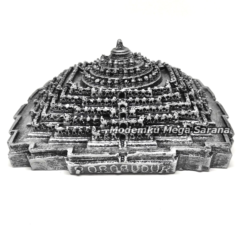 Miniatur Candi Borobudur Fiberglass 18x18x8cm