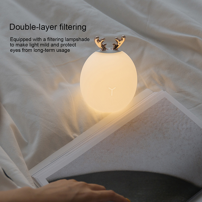 Baseus Lampu Tidur LED Light 2 in 1 Color Dimmable USB Charge 900mAh Model Rusa - 317 - White