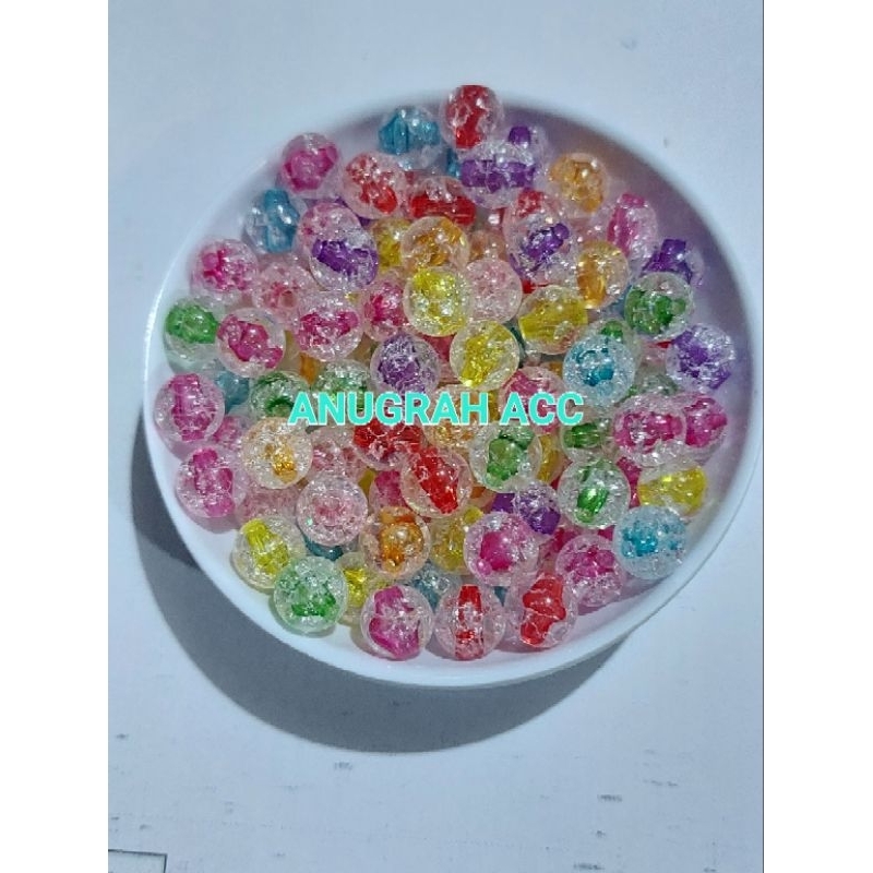 manik mote akrilik bulat isi