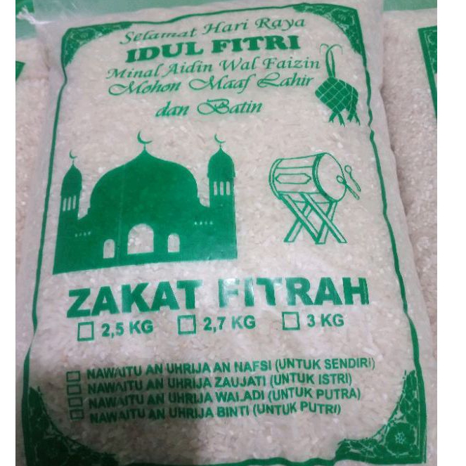 

Beras zakat fitrah kemasan 3kg