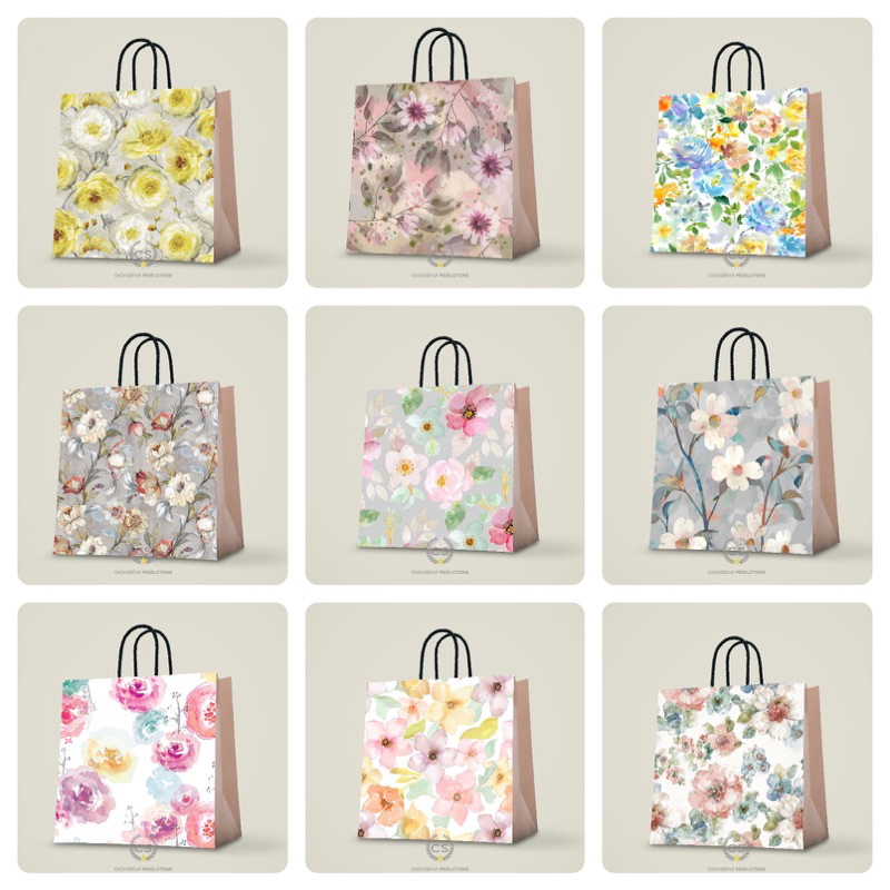 

Paper Bag Custom Motif Bunga Goodie Bag Semoga Berkenan Ulang Tahun Hampers Tas Kado Tas Kertas Flower Box