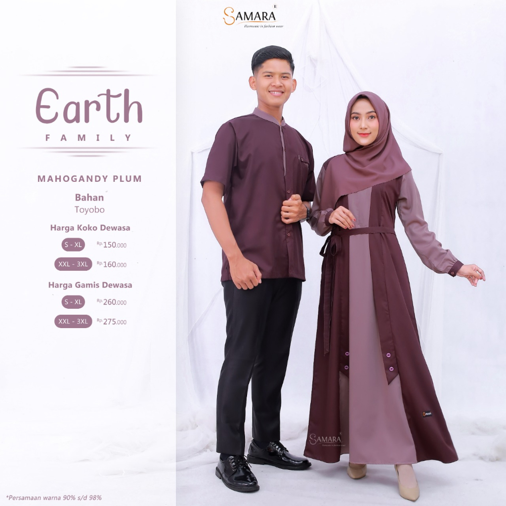 Sarimbit Keluarga 2023 Terbaru Gamis Couple Ori Lebaran