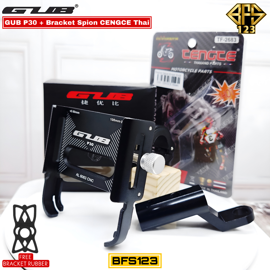 HOLDER GUB P30 Original Holder Handphone Dudukan Ponsel Aluminium Aloy