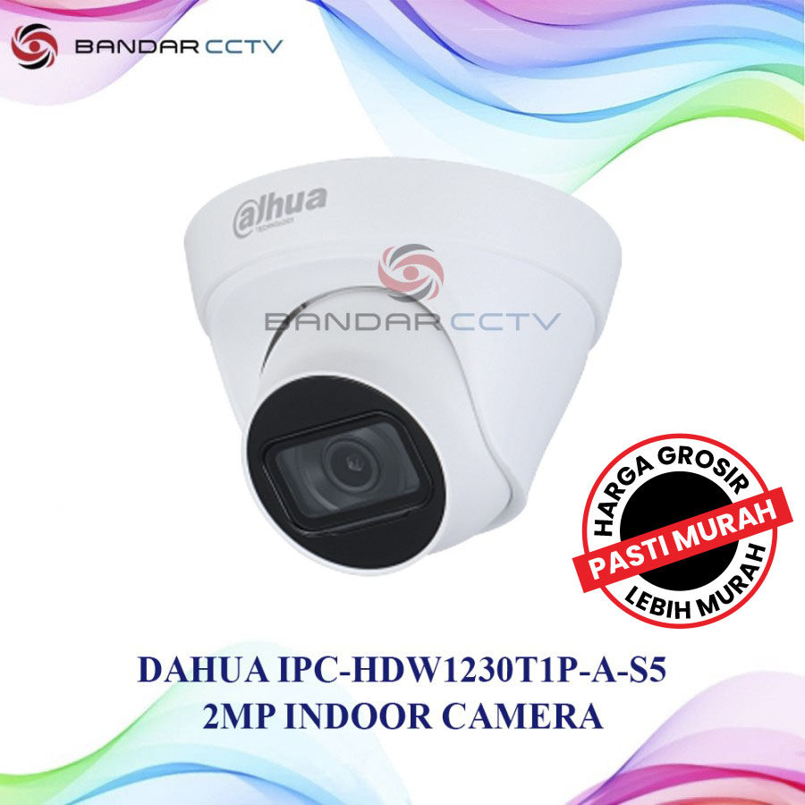 DAHUA IPC HDW1230T1P A S5 2MP INDOOR CAMERA H.265+ AUDIO IP67