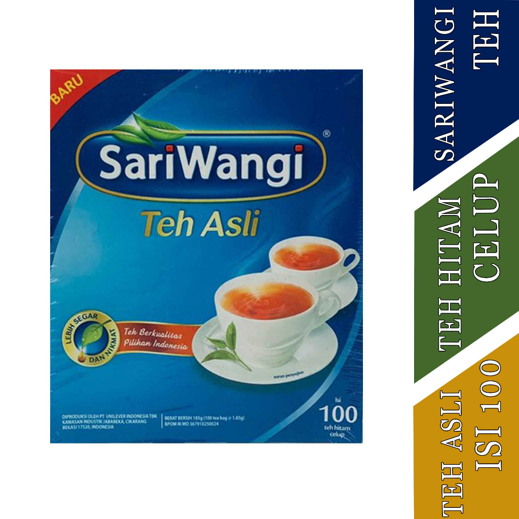 

Teh Asli- Sariwangi- Teh- 185gr- 100 bean- Teh celup