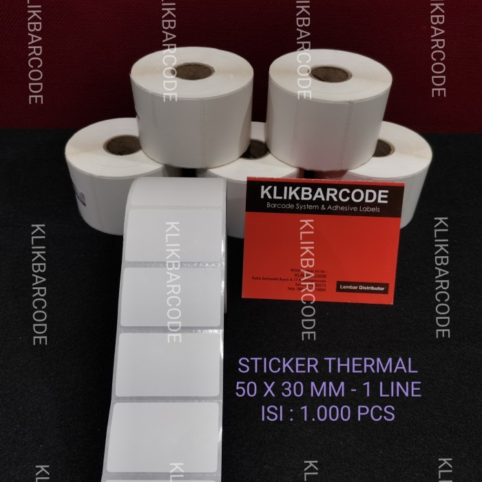 

50x30 mm 1000pcs thermal gap3mm core1" label sticker barcode 5x3 cm