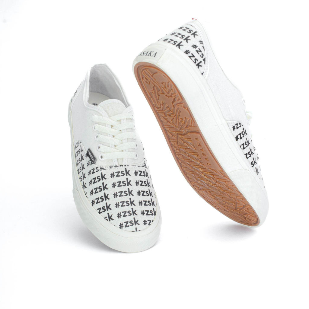 Sepatu Zasaka - ZSK Authentic FULL WHITE Original Pria &amp; Wanita